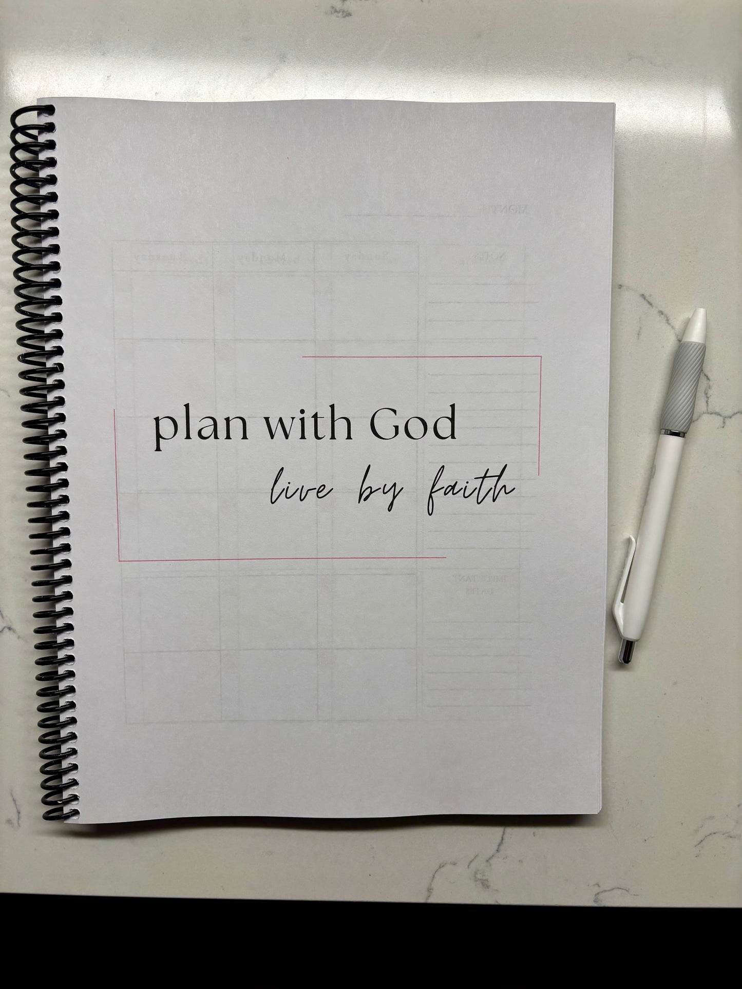 Faith + Life Daily/Weekly/Monthly Planner - 6 Month, Undated